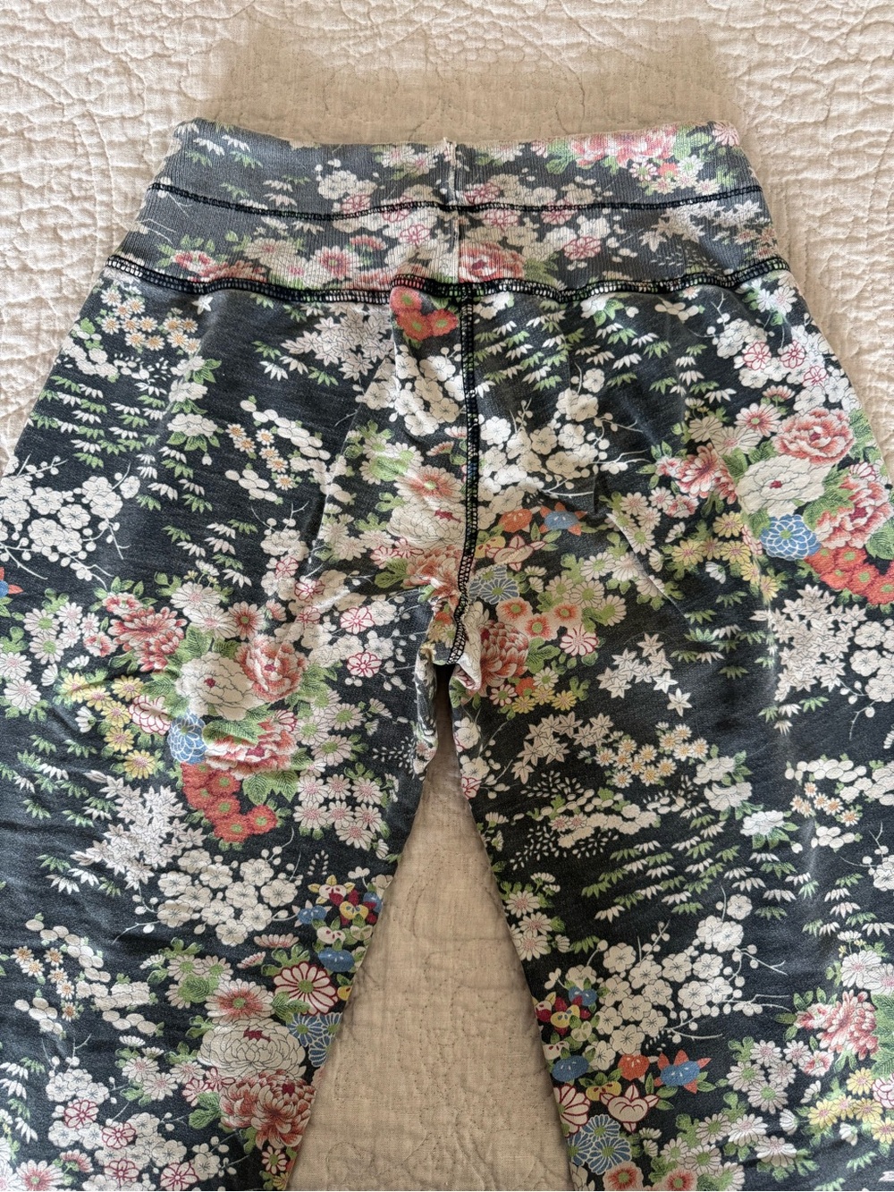 Lucky Brand Gray Floral Wide-Leg Pants Y2K XXS - Picture 7 of 13